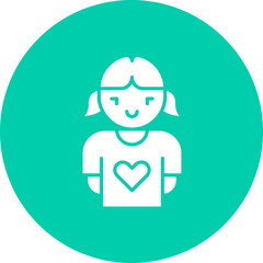 Girl icon single vector illustration