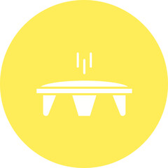 Trampoline icon single vector illustration