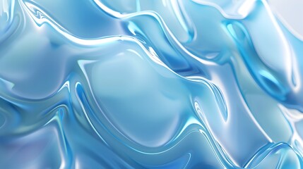 Refreshing Blue Abstract Backdrop for Hydrating Skincare Product in Scandinavian Design Influence