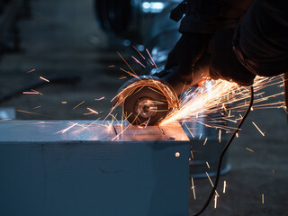 cutting metal with an angle grinder