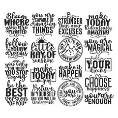 17 Motivational SVG Bundle