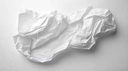 Obraz premium Crumpled white paper texture.