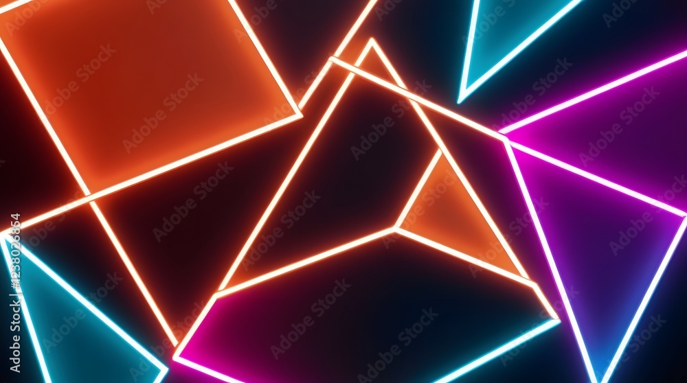 Poster abstract background with glowing lines