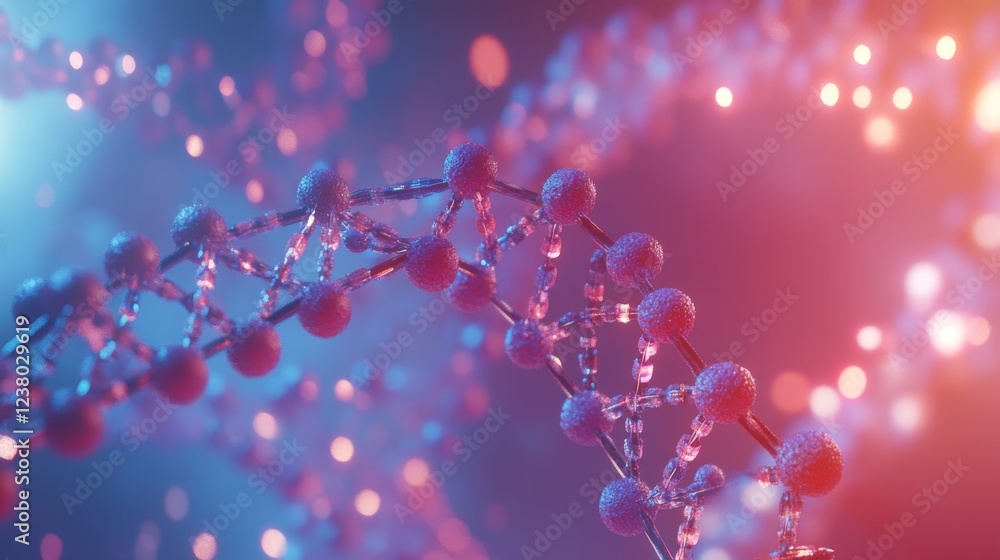 Aufkleber scientists conducting experiments with molecular models and dna structures in a high-tech laboratory