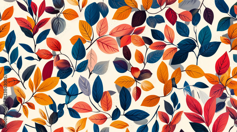 Poster autumn colorful leaves background for seasonal design. vector version also available in gallery