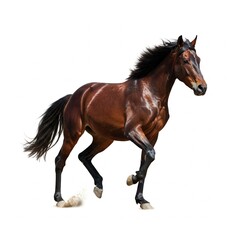 Obraz premium running horse isolated on white
