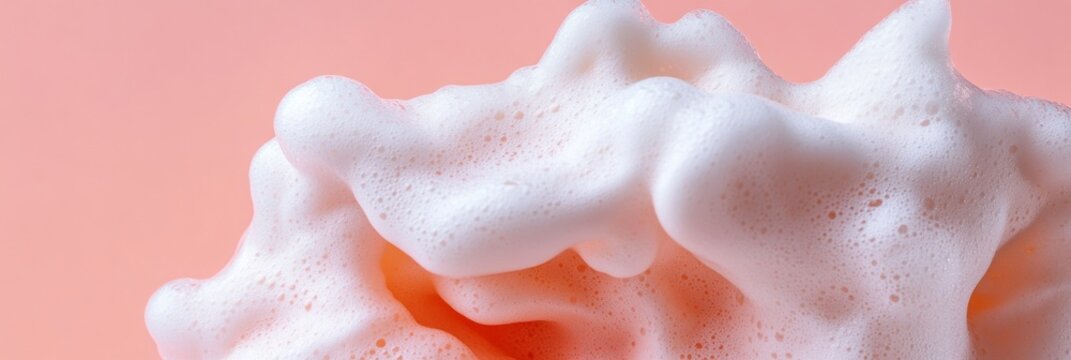 Sensory Foam Sculpture Textured Art in Coral Pink - Visual Content for Creative Marketing and Contemporary Design Display, Enhancing Aesthetic Appeal in Retail Spaces