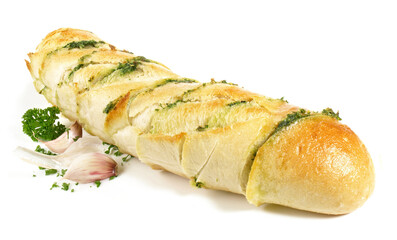 Garlic Bread isolated  on white Background