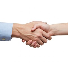 handshake isolated on white background