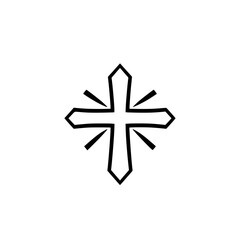 Elegant Minimalist Cross Design: A Simple Religious Symbol of Faith and Hope