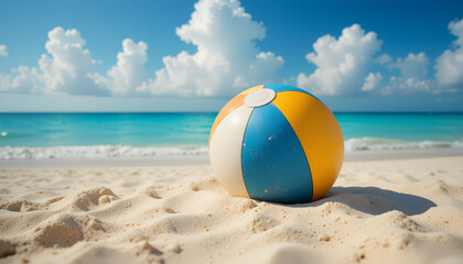 Obraz premium beach ball on the beach