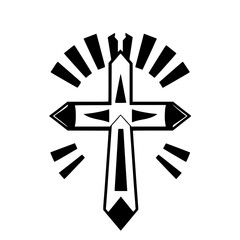 Abstract Cross: A Modern Religious Symbol of Faith, Hope, and Spirituality