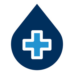 Fototapeta premium Blood Blue Color Icon