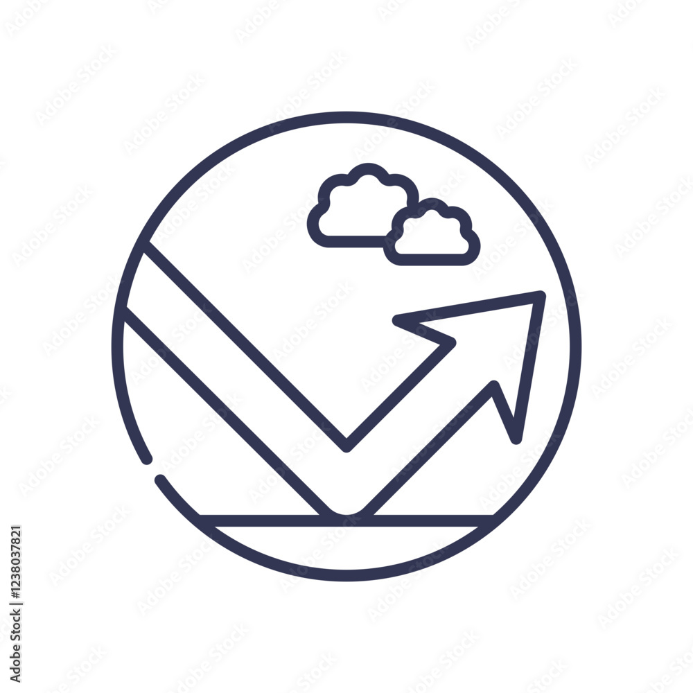 Poster arrow bouncing upward symbolizes reducing bounce rate.