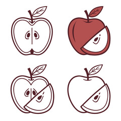 Generate AiFillApple icon foure set