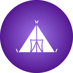 Camping Tent icon single vector illustration