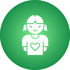 Girl icon single vector illustration