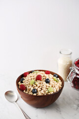 Grain cereal with various fruits