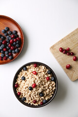 Grain cereal with various fruits