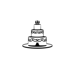 Three-Layered Cake with Candle: A Delicious Sweet Treat for Any Celebration