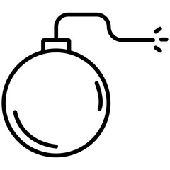 Bomb Line Icon Style