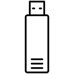 Usb Drive Line Icon Style