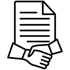 Agreement Line Icon Style