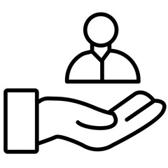 Customer Line Icon Style