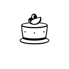 A delectable cake, perfect for birthdays or any celebration. This image showcases a simple yet elegant cake design, ideal for bakeries and dessert lovers.