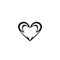 Elegant Black Heart Symbol: Minimalist Vector Graphic Design, Perfect for Love, Valentines, and Romantic Designs.