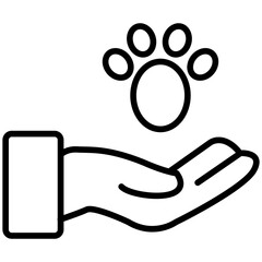 Pet Care Line Icon Style