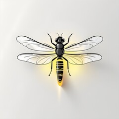 Luminous Firefly Silhouette – Nature-Inspired Artwork