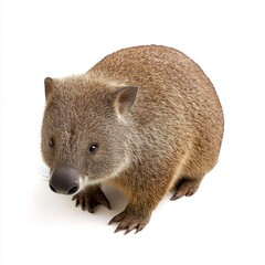 Fototapeta premium Wombat Isolated on White Background, Minimalist Product Photography for Marketing