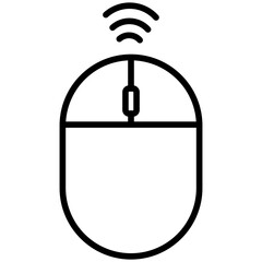 Wireless Mouse Line Icon Style
