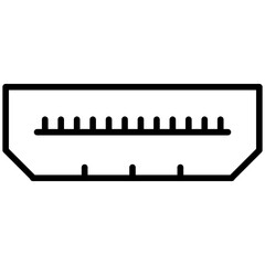 Hdmi Port Line Icon Style