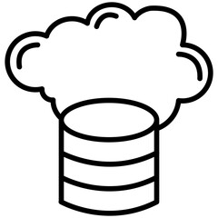 Big Data Line Icon Style