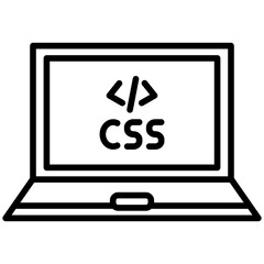 CSS Code Line Icon Style