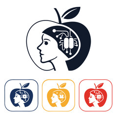 Generate AiFillApple icon foure set