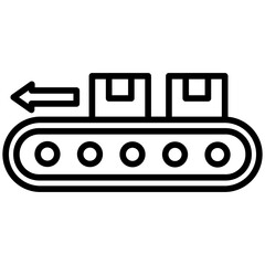 Conveyor Belt Line Icon Style