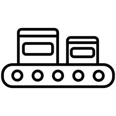 Packaging Line Icon Style