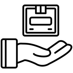 Receive Delivery Line Icon Style