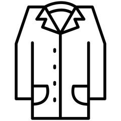 Lab Coat Line Icon Style