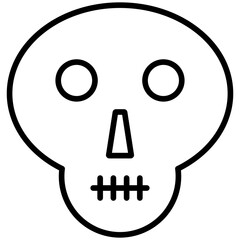 Skull Line Icon Style