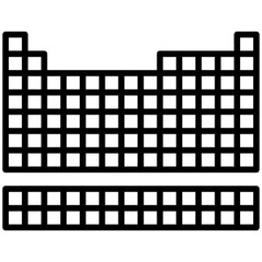 Periodic Table Line Icon Style
