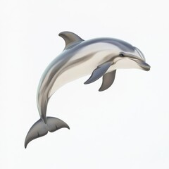 Obraz premium Dolphin isolated on white background for marketing campaigns