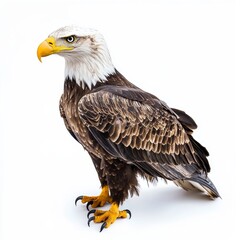 Naklejka premium Majestic Eagle Isolated on White Background for Wildlife and Nature Marketing Campaigns