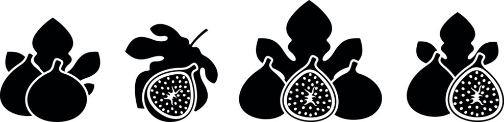 Fig logo. Isolated fig on white background