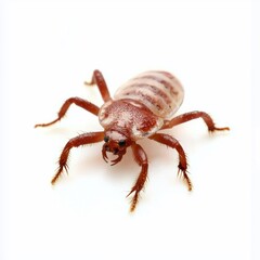 Mite Insect Isolated on White Background for Scientific Presentations