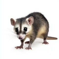 Fototapeta premium Opossum isolated on white background for wildlife and animal marketing campaigns