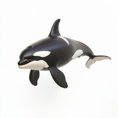 Obraz premium Orca isolated on white background for wildlife conservation campaigns